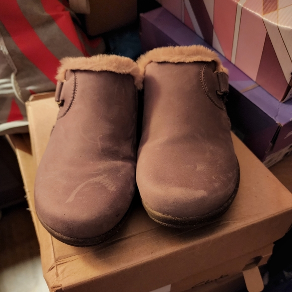 Clark's fully lined clogs - brown - size 7 - Picture 1 of 3